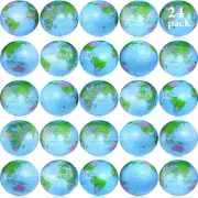 24 Pack 16 Inches Inflatable World Globe Beach Balls Blow up Earth Beach Ball...
