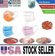 50 Medical,Surgical,Dental 3-Layers Face Mask Blue20,White10,Pink10,Orange10