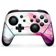 Nintendo Switch Pro Controller Skin Decal Vinyl Wrap - Pink Marble Glass pastel