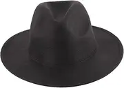 jojofuny Wide Brim Jazz Hat for Men Classic Fedora Exquisite Craftsmanship for Parties Events