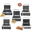 Ikitchen Commercial Electric Waffle Machine Sandwich Maker Non-stick Coating