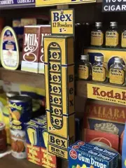 BEX Dispenser with 10 Boxes Milk Bar Old Shop Vintage Packaging & Sign Display