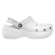 Crocs Women's Classic Platform Clogs White (US 4-10)