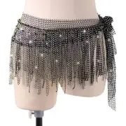 Belly Dance Hip Multilayer Rhinestone Scarf Belt Handmade Diamond Hip Scarf