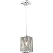 Z-Lite 872CH-SMP Terra 1 Light 4.72 inch Chrome Pendant Ceiling Light in 1.1