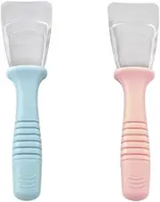 [XENQITO] 2 Pieces Fridge Ice Scraper, Frost Scoop Set for Fridge and Freezer, Fridge Shovel Kitchen Freezer Gadgets Shovel Stainless Steel Defroster Multifunctional Ice Scoop