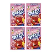 910448 4x 6.2g SINGLE PK KOOL AID UNSWEETENED DRINK MIX PINK LEMONADE FLAVOUR