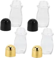 PLAFOPE Travel Bottles Set 4pcs 50ml Small Sample Bottles Essential Oil Roller Bottle Pump for Aromatherapy
