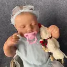 50CM Reborn Baby Doll LouLou Sleeping Newborn 3D Skin with Weighted Cloth Body