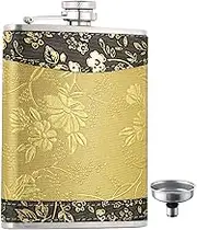 Alcohol Drinking Flasks,Stainless Steel Alcohol Flask Hip Flask with Funnel - Glitter Drinking Pot Leak-Proof Portable Liquor Flask for Whisky & Wine