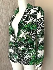 BIBA JACKET BLAZER PALM LEAF PRINT SIZE 10 RETAIL BNWT