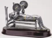 8" Weightlifter Male Bench Press Trophy Personalized Free