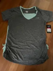 Zoot Women's Run Sunset Tee Large Black Heather/Lagoon