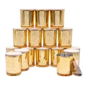 Thick Candle Jars for Making Candles 16 Pcs 7 OZ Empty Jars with Wood Lids fo...