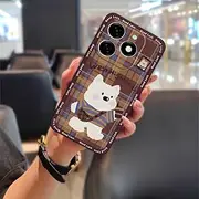 Phone Case Compatible with Tecno Spark20/KJ5, Silicone Waterproof Soft case Animals Durable Protective Cute Anti-dust Graffiti Anti-Knock TPU