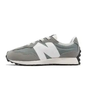 【NEW BALANCE】休閒鞋 327 Wide 寬楦 灰 白 中童 童鞋 麂皮 小朋友 NB 紐巴倫(PH327LAB-W)