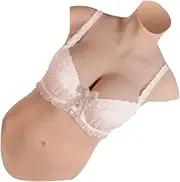 YRZGSAWJ Silicone Half Bodysuit Crossdressing XL Size H Cup Fake Breast Silicone Filling Breast Prostheses for Crossdressers