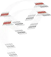 Fishing Leaders Rigs Saltwater Wire Rigs,12pcs Bottom Rigs Leader Line Rig with Swivel Snaps Red Beads Surf Fishing Rigs Fishing Wire Leaders Rig 1Arm / 2Arm