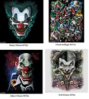 Clown T Shirt Transfer Print for Professional HEAT PRESS MACHINE Application