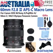 7artisans 60mm F2.8 Ⅱ Macro Lens For Fujifilm X Canon EOS EF M Sony E Nikon M4/3