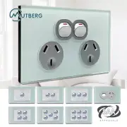 AU Standard Electrical Wall Power Socket Point GPO Glass Switch Panel Outlet 10A