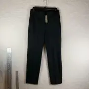 J.Crew Chino Pants Women's 4 Black Polyester Stretch High-Rise Cameron 7303