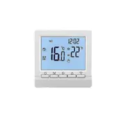 Digital Wifi Thermostat, Programmable Adjustable Wired Battery Model With Lcd Display, Blue