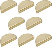 8PCS Half Moon Drawer Pulls Surface Brushed Aluminum Alloy Cabinet Pulls Semicircle Knobs Decorative Door Knobs (Brushed Gold)