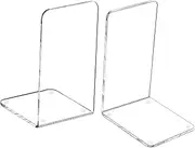 MerryNine Plastic Acrylic Bookends Pair Organizer Bookshelf Decor Decorative Bedroom Library Office School Supplies Stationery Gift (Plastic Acrylic_1 Pairs)
