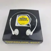 Vintage WALKMAN-STYLE STANLEY POWERLOCK TAPE MEASURE TRANSISTOR RADIO . New