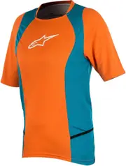 Alpinestars Stella Drop 2 SS Ladies Bicycle Jersey, blue-orange, Size XS for Women Blue Orange