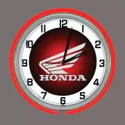 19" Honda Wings Double Neon Clock Motorcycle ATV Jet Ski Snowmobile Racing
