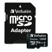 128Gb Premium Microsdxc Memory Card With Adapter, Uhs-I V10 U1 Class 10, Up To
