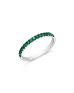 Bloomingdale's Fine Collection Emerald Stack Band in 14K White Gold