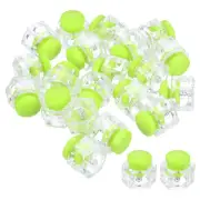 Cord Locks, 20 Pack Hexagonal Spring Toggle Stopper, Clear Bright Green