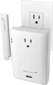 New High Power Plug-In AC1200 Wi-Fi Range Extender Pass Thru Outlet & USB Charg