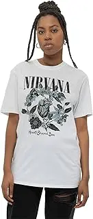 [Rock Off] Nirvana T Shirt Heart Shaped Box Band Logo Official Unisex White M