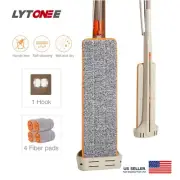 Fiber Mop Hardwood Floor Mop Dust Wet Mop with 4 Washable Pads Flat Mop Home