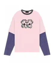 graphic-print T-shirt M pink