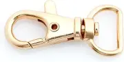 CRAFTMEMORE 20 pcs Swivel Lobster Clasps 1/2" 5/8" 3/4" 1" Classic Trigger Snap Hooks Purse Landyard Clip (1/2 Inch, Light Gold), 1/2 Inch, Metal