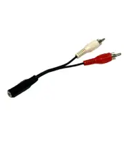 25x 3.5mm 1/8" Stereo Female Plug to 2 RCA Male Jack Aux Audio Y Cable Adapter