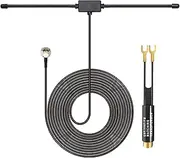 FM Antenna FM Dipole Antenna Radio Antenna with 75 Ohm to 300 Ohm Adapter for Indoor Digital HD Radio Home Stereo Receiver AV Audio Video Home Theater HDTV TV Tuner Radio Stereo System