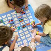 Colour and Learn World Flags Table Cloth