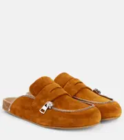 [JW Anderson] JW Anderson Biker suede mules AU 7 brown