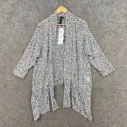 NEW TS Taking Shape Womens Cardigan Size M Medium Plus Open Front Grey 5330