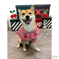 在飛比找蝦皮購物優惠-【Alena】櫻桃 紅色格子 狗衣服 狗夏季衣服 寵物衣服 