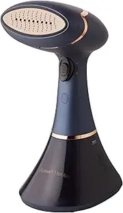 [Russell Hobbs] Handheld Supreme Garment Steamer, RHC410, 200ml Water Tank, Scent Infuser, Rapid Heat-Up, Navy and Champagne