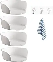 Food Prep Bowls Slide Under Cutting Board, 3/4 Pack Convenient Chopping Board to Organize Countertop, Preparation Side Dish Plate (4)
