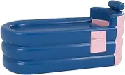 Inflatable Bathtub Adults - Portable Foldable Hot Tub | Portable c0llapsible Inflatable Bathtub | c0llapsible Ice Bath Tub | Bathtub Inflatable SPA Bathtub with Headrest, Lumbar Support, and