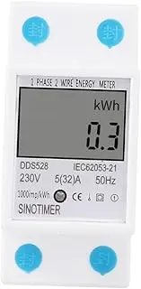 Single Phase Household Energy Meter LCD Display Rail Volt Amp Power 230v 50hz Voltage Meter